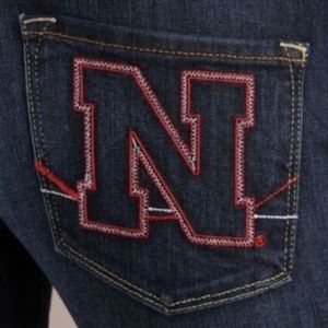 New Nebraska Corn Huskers Dark Skinny Jeggings Jeans Size 24 Stretch